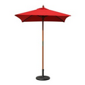 4' Square Wood Umbrella with 4 Ribs, Blank